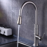 Matte Kitchen Faucet: Brass Pull Down Deck Mounted Zinc Brass 3 Way 8505 matte