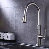 Matte Kitchen Faucet: Brass Pull Down Deck Mounted Zinc Brass 3 Way 8505 matte