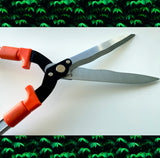 Professional Adjustable 25"+ 13" Hedge Shears. Handle Length Range 16"-25", with Wavy SK-5 Steel Blade, Adjustable Blade Pressure,Garden Pruning Hand Hedge Trimmers, Grass Clippers Shears