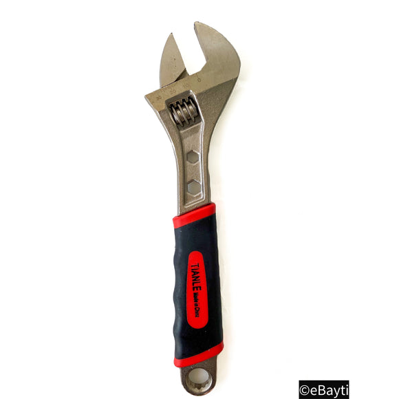 Adjustable Wrench with Rubber 12