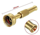 4" Solid Brass Fitting Hose Nozzle Adjustable for High Pressure Spayer Garden Watering, Car Washing, Adjustable Solid Brass High Pressure Brass Hose Jet Sprayer for Plants Lawn Watering.